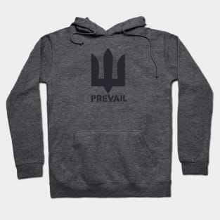 Ukraine will Prevail (stacked single color) Hoodie